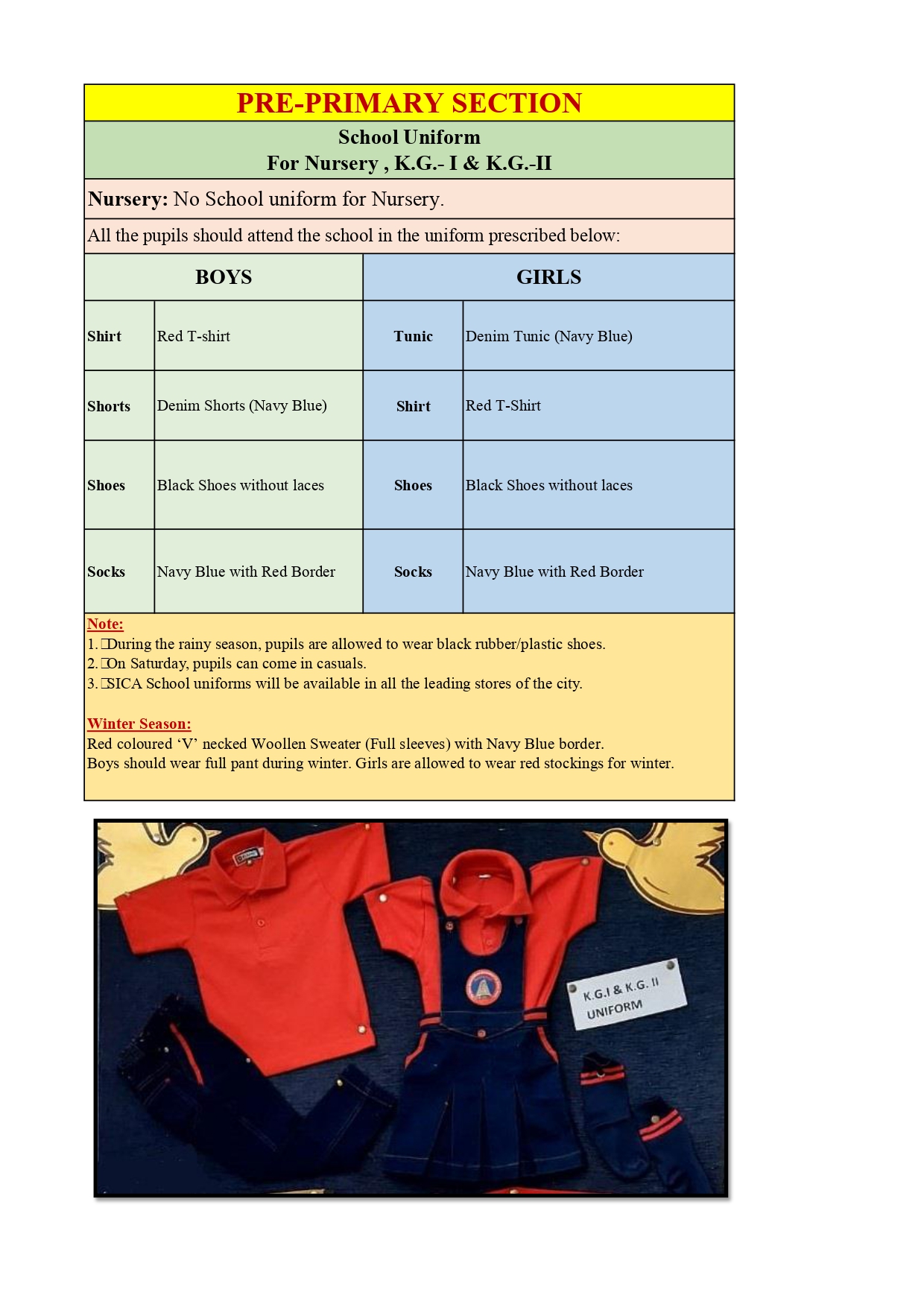 PrePrimary Uniform Newnipania